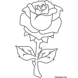 Dessin à colorier: Roses (Nature) #161897 - Coloriages à imprimer