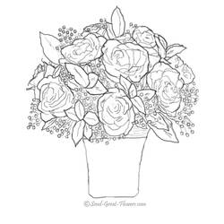 Dessin à colorier: Roses (Nature) #161985 - Coloriages à Imprimer Gratuits