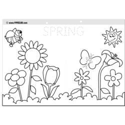 Dessin à colorier: Saison Printemps (Nature) #164745 - Coloriages à imprimer
