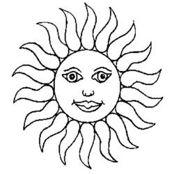 Dessin à colorier: Soleil (Nature) #157910 - Coloriages à imprimer