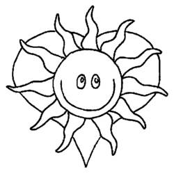 Dessin à colorier: Soleil (Nature) #157979 - Coloriages à Imprimer Gratuits