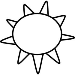 Dessin à colorier: Soleil (Nature) #158021 - Coloriages à Imprimer