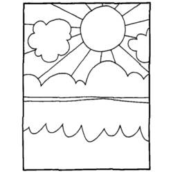 Dessin à colorier: Soleil (Nature) #158112 - Coloriages à Imprimer Gratuits