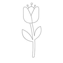 Dessin à colorier: Tulipe (Nature) #161637 - Coloriages à Imprimer Gratuits