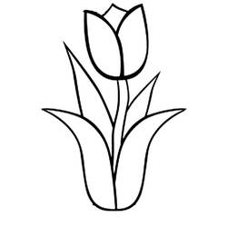 Dessins à colorier: Tulipe - Coloriages à imprimer