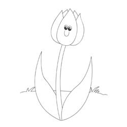 Dessin à colorier: Tulipe (Nature) #161686 - Coloriages à Imprimer Gratuits