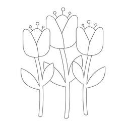 Dessin à colorier: Tulipe (Nature) #161687 - Coloriages à Imprimer Gratuits