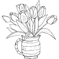 Dessin à colorier: Tulipe (Nature) #161689 - Coloriages à Imprimer Gratuits