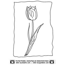 Dessin à colorier: Tulipe (Nature) #161712 - Coloriages à Imprimer Gratuits