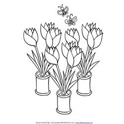 Dessin à colorier: Tulipe (Nature) #161714 - Coloriages à Imprimer Gratuits