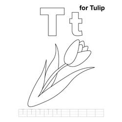 Dessin à colorier: Tulipe (Nature) #161725 - Coloriages à Imprimer Gratuits