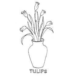 Dessin à colorier: Tulipe (Nature) #161752 - Coloriages à Imprimer Gratuits