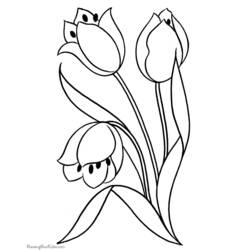Dessin à colorier: Tulipe (Nature) #161780 - Coloriages à Imprimer Gratuits