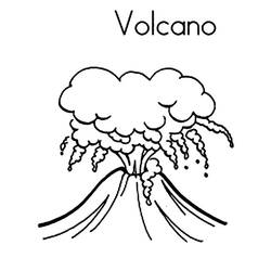 Dessin à colorier: Volcan (Nature) #166572 - Coloriages à imprimer
