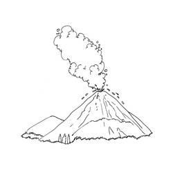 Dessin à colorier: Volcan (Nature) #166649 - Coloriages à imprimer