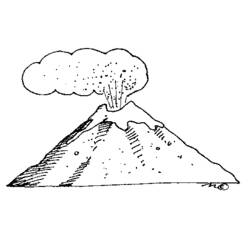 Dessin à colorier: Volcan (Nature) #166701 - Coloriages à imprimer