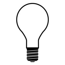 Dessin à colorier: Ampoule électrique (Objets) #119362 - Coloriages à Imprimer
