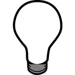 Dessin à colorier: Ampoule électrique (Objets) #119383 - Coloriages à imprimer