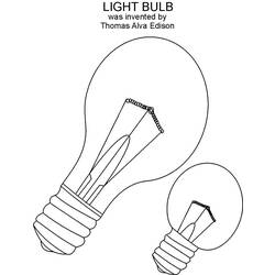 Dessin à colorier: Ampoule électrique (Objets) #119526 - Coloriages à Imprimer
