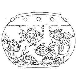 Dessin à colorier: Aquarium (Objets) #184548 - Coloriages à Imprimer Gratuits