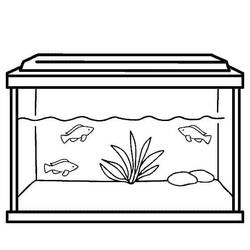 Dessin à colorier: Aquarium (Objets) #184549 - Coloriages à Imprimer Gratuits