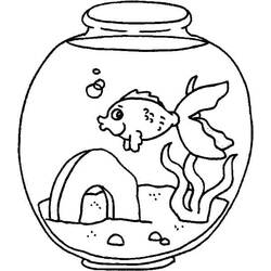 Dessin à colorier: Aquarium (Objets) #184550 - Coloriages à Imprimer Gratuits