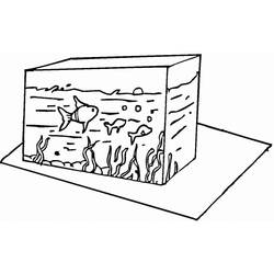 Dessin à colorier: Aquarium (Objets) #184562 - Coloriages à Imprimer Gratuits