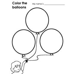 Dessin à colorier: Ballon (Objets) #169612 - Coloriages à Imprimer