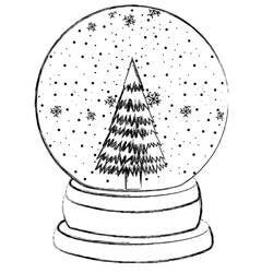 Coloriage Boule à Neige (Objets) #202612 à imprimer et colorier