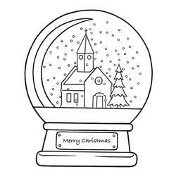 Coloriage Boule à Neige (Objets) #202617 à imprimer et colorier