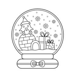 Coloriage Boule à Neige (Objets) #202622 à imprimer et colorier