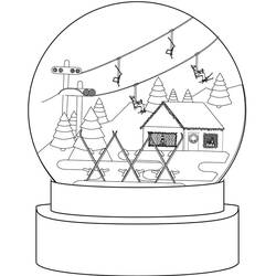 Coloriage Boule à Neige (Objets) #202624 à imprimer et colorier