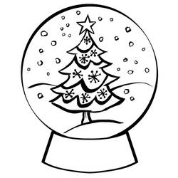 Coloriage Boule à Neige (Objets) #202631 à imprimer et colorier