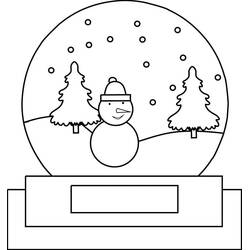 Coloriage Boule à Neige (Objets) #202633 à imprimer et colorier