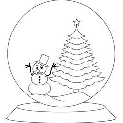 Coloriage Boule à Neige (Objets) #202638 à imprimer et colorier