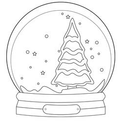 Coloriage Boule à Neige (Objets) #202640 à imprimer et colorier