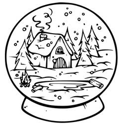 Coloriage Boule à Neige (Objets) #202652 à imprimer et colorier