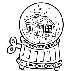 Coloriage Boule à Neige (Objets) #202653 à imprimer et colorier