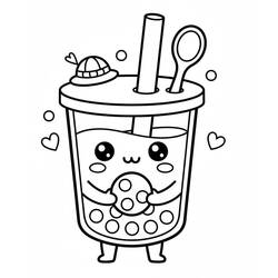 Coloriage Bubble Tea (Objets) #221501 à imprimer et colorier