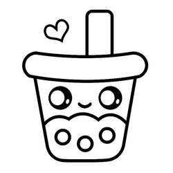 Coloriage Bubble Tea (Objets) #221523 à imprimer et colorier