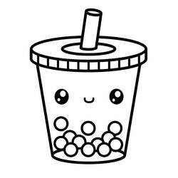 Coloriage Bubble Tea (Objets) #221536 à imprimer et colorier