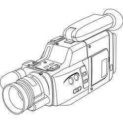 Dessin à colorier: Caméra vidéo (Objets) #120223 - Coloriages à imprimer