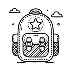 Dessin à colorier: Cartable (Objets) #220464 - Coloriages à Imprimer Gratuits