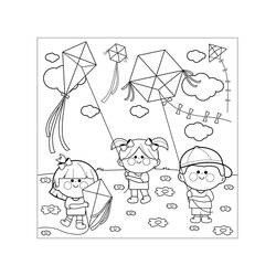 Coloriage Cerf-volant (Objets) #207273 à imprimer et colorier