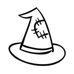 Dessin à colorier: Chapeau de Sorcière (Objets) #203991 - Coloriages à Imprimer Gratuits