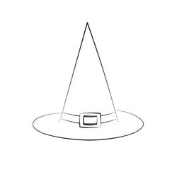 Dessin à colorier: Chapeau de Sorcière (Objets) #203997 - Coloriages à Imprimer Gratuits