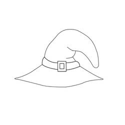 Dessin à colorier: Chapeau de Sorcière (Objets) #204004 - Coloriages à Imprimer Gratuits