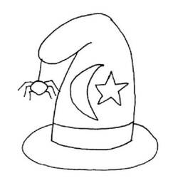 Dessin à colorier: Chapeau de Sorcière (Objets) #204009 - Coloriages à Imprimer Gratuits