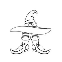 Dessin à colorier: Chapeau de Sorcière (Objets) #204020 - Coloriages à Imprimer Gratuits