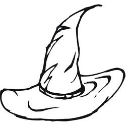 Dessin à colorier: Chapeau de Sorcière (Objets) #204022 - Coloriages à Imprimer Gratuits
